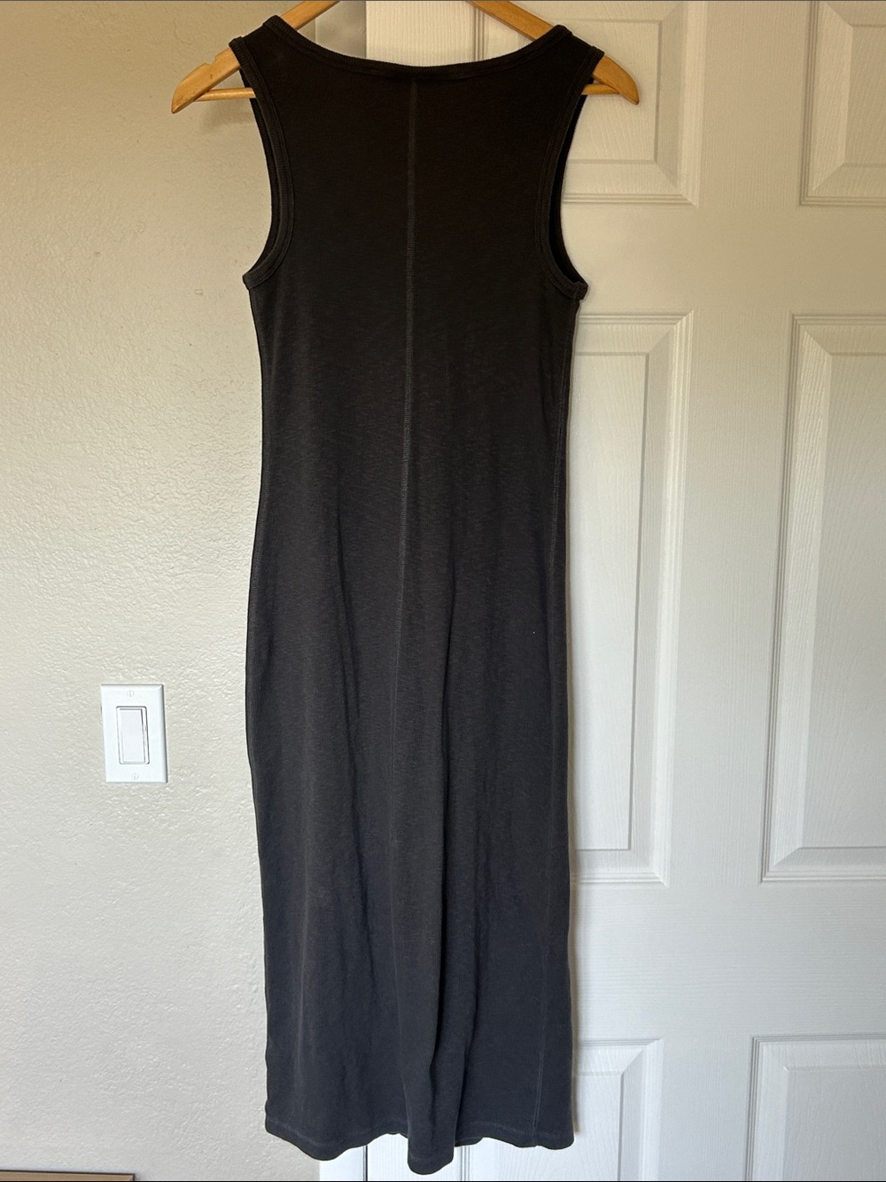 Universal Thread Grey Ribbed Henley Tank Dress XS Sleeveless Snap Front - Picture 6 of 6